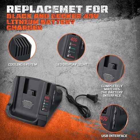 Masione 2P 4.0Ah 40V Lithium-Ion Battery Replacement for Black and Decker 40V Battery Compatible with Black and Decker Battery 40V LBXR36 LBX2040 LBX2540 and 40V Power Tools in Kuwait