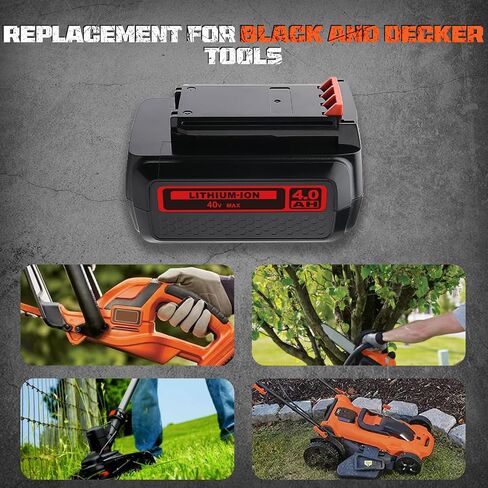 Masione 2P 4.0Ah 40V Lithium-Ion Battery Replacement for Black and Decker 40V Battery Compatible with Black and Decker Battery 40V LBXR36 LBX2040 LBX2540 and 40V Power Tools in Kuwait