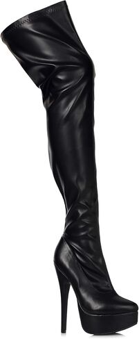 Ellie Shoes Women's Mistress Thigh High Boot, Black Matte PU, 13 in Kuwait