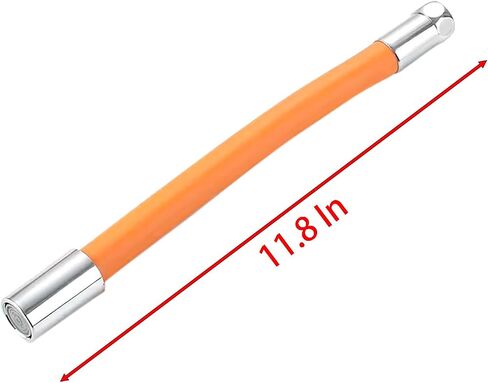 Faucet Extension Hose, 2 Pcs 11.8 Inch Length Stainless Steel Shower Head Shape Soft Pipe for Home and Office (2) in Kuwait