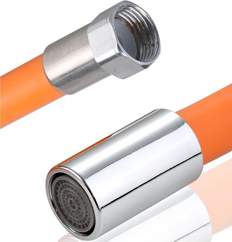 Faucet Extension Hose, 2 Pcs 11.8 Inch Length Stainless Steel Shower Head Shape Soft Pipe for Home and Office (2) in Kuwait