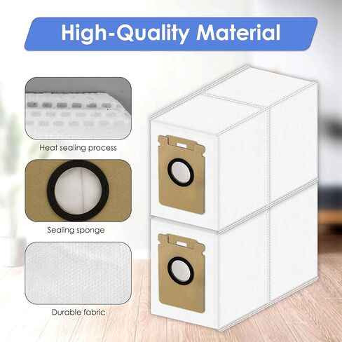 9 Replacement Dust Bags for Roborock H60 Hub Ultra/ H60 Hub / H60 Hub Pro | Vacuum Dust Bag, Canister Bag, Disposable Bags in Kuwait