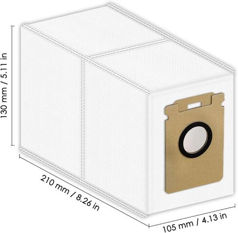 9 Replacement Dust Bags for Roborock H60 Hub Ultra/ H60 Hub / H60 Hub Pro | Vacuum Dust Bag, Canister Bag, Disposable Bags in Kuwait