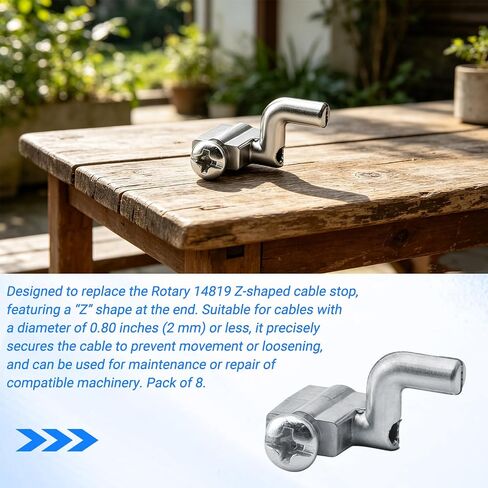 14819 Z-Bend Cable Wire Stop Universal Stopper – 8 Pack | Universal Cable Stopper, “Z"-Shaped Elbow Design, Cable Wire Stop in Kuwait