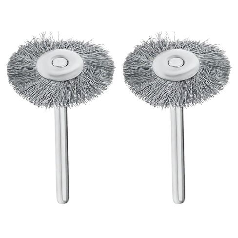 3/4" Carbon Steel Flat Wire Brush Wheel, 428-02 for RustRemoval, 2 Pack | Compatible with drills & grinders. Flat wire brush wheel for polishing. Durable carbon steel bristles for heavy-duty use. in Kuwait