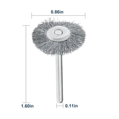 3/4" Carbon Steel Flat Wire Brush Wheel, 428-02 for RustRemoval, 2 Pack | Compatible with drills & grinders. Flat wire brush wheel for polishing. Durable carbon steel bristles for heavy-duty use. in Kuwait