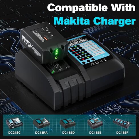 2Pack 8.0Ah Replacement for Makita 18V Battery Compatible with 18 Volt Battery BL1860 BL1850 BL1845 BL1840 BL1830 BL1820 BL1815 LXT400 194204-1 Cordless Power Tools | NIMH in Saudi Arabia