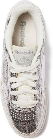 Reebok Club C 85 Tennis Shoes for Women - Casual Womens Sneakers, Silver Metallic/Chalk/New Grey1, 7.5 in Kuwait