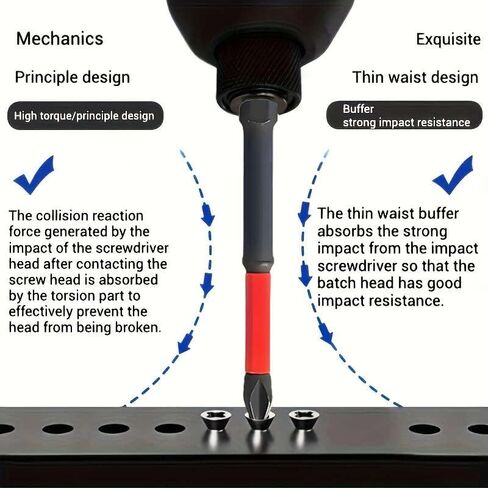 Magnetic Phillips Screwdriver Drill Bit Set 3PCS, Anti-Slip PH2 Screwdriver Extension Bit Set, 1-2.6-Inch Phillips Head Drill Bits, Magnetic Screwdriver Set, 1/4" Hex Shank in Kuwait