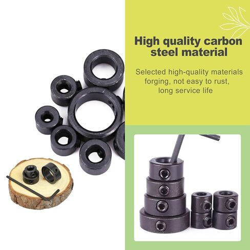 7 Piece Drill Bit Stop Collar Set Precision Depth Stop Collars for Accurate Drilling 1/8 to 1/2 Inch Includes Allen Wrench for Wood Metal DIY Projects in Kuwait