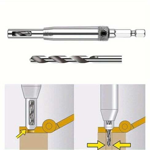 1 Set Alloy Steel Self Centering Hinge Drill Bit Set, Woodworking Tool for Door Cabinet Hinge Locating Hole Cutter with Hex Key in Kuwait