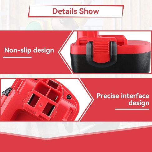 VANON 2Packs 4.8Ah Ni-Mh Battery Raplacement for Bosch 18V Battery BAT025 BAT026 BAT160 BAT180 BAT181 BAT189 Compatible with Bosch 18V Drill Saw Power Tools in Kuwait