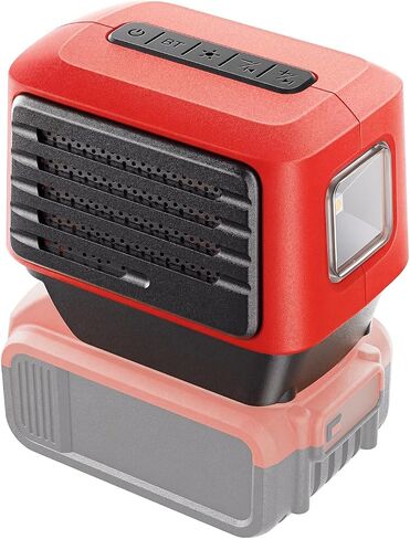 Bluetooth Speaker for Milwaukee 18V Battery with LED Light & USB-C/A Ports | BT5.4 Portable Speaker, 164 ft Range Jobsite Wireless Speaker, for Workshop, Outdoor, Party (Battery not Included) in Kuwait