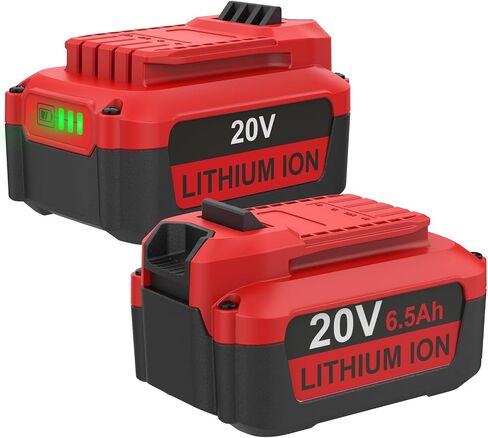 2 Pack Upgarde 6500mAh Replacement for Craftsman 20V Battery Compatible with Craftsman 20V CMCB205 CMCB204 CMCB206 CMCB202 Cordless Power Tools in Kuwait