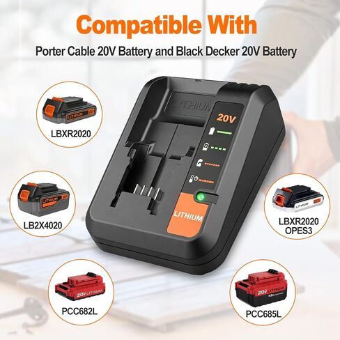 2Pack 20V 4.0Ah lbxr20 Replacement for Black and Decker 20v Lithium Battert Set LBXR20 LBXR2520 Compatible with Black and Decker Power Connect 20v Lithium Tools in Kuwait