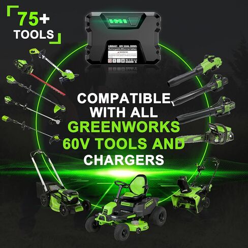 60V Replacement for Greenworks 60V Battery 5.0Ah LB60A03 LB60A02 LB60A00, Compatible with Greenworks 60 60V MAX PRO Series Power Tool and Chargers, for Greenworks Battery in Kuwait