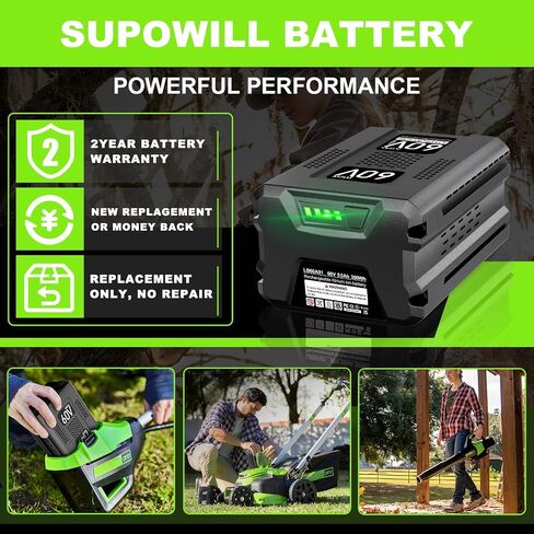 60V Replacement for Greenworks 60V Battery 5.0Ah LB60A03 LB60A02 LB60A00, Compatible with Greenworks 60 60V MAX PRO Series Power Tool and Chargers, for Greenworks Battery in Kuwait