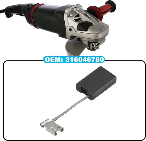 2 Pairs Self-Stop Carbon Brushes 5.8x15.9x24.0mm, 120V, Replaces OEM 316046780, Compatible with Metabo W24-180/W24-230 Angle Grinder in Kuwait
