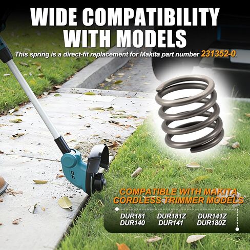 2-Pack 231352-0 17 Compression Springs Compatible with Makita Trimmers | 0.75Inch Height 0.83Inch OD, Springs Compatible with Makita DUR181 DUR141 Series Trimmer Head Replacement in Kuwait