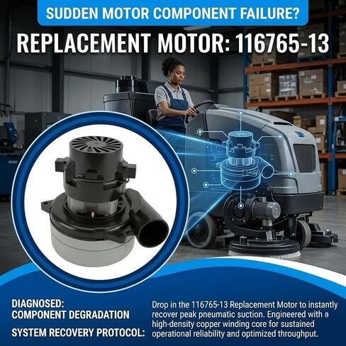 116765-13 Central Vacuum Motor 116765-00 3-Stage 5.7" 120V Shop Vac | Replacement for 116765-01 machinery Fits workshop filtration units and industrial wet dry vacuum systems in Kuwait