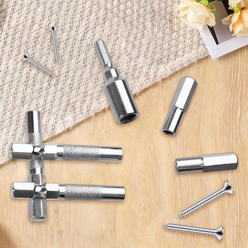 6Pack 1/4 to 4mm Bit Adapter Hex Screwdriver Bit Adapter Magnetic Come With Storage Box 4mm to 6.35mm Drill Extension Kit for Precision Micro Bit and Electronic Repair in Kuwait