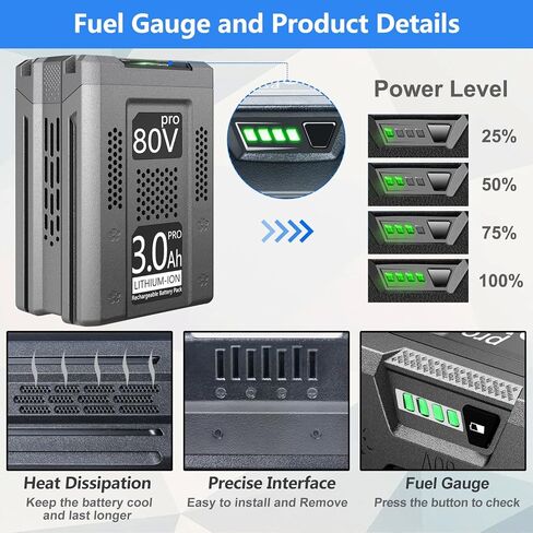 FSKE Premium 3.0Ah Replacement for Kobalt 80V Battery KB2580-06 KB380-06 | New Upgraded Compatible with Kobalt 80 Volt Power Tools KB280-06 KB480-06 KB580-06 KB680-06 in Kuwait