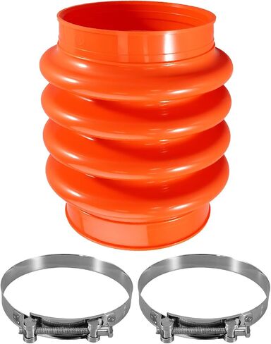 PWSLKO Bellows Boot with 2 Clamps Fit for Multiquip Mikasa MT70 MT75 MT85 MTX70 MTX80 MTX90 MT65H MT74F MT75F MT84F MT84FA MT85H MT70H, Rubber Boot Replace 354010010, Clamp Replace 4451611 in Kuwait