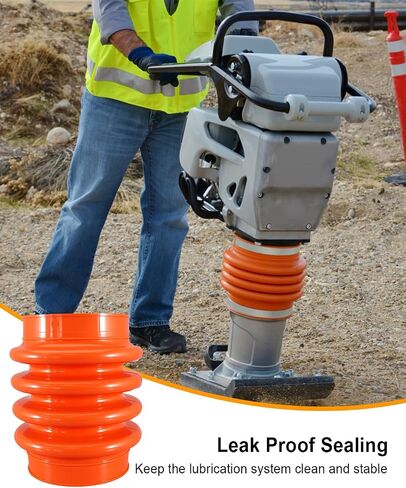 PWSLKO Bellows Boot with 2 Clamps Fit for Multiquip Mikasa MT70 MT75 MT85 MTX70 MTX80 MTX90 MT65H MT74F MT75F MT84F MT84FA MT85H MT70H, Rubber Boot Replace 354010010, Clamp Replace 4451611 in Kuwait