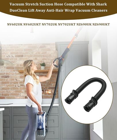 Stretch Suction Hose Replacement Fits For Shark DuoClean Lift Away NV602UK NV602UKT NV702UK NV702UKT NZ690UK NZ690UKT, 8.2ft Extra Long Stretch Vacuum Handle Hose in Kuwait