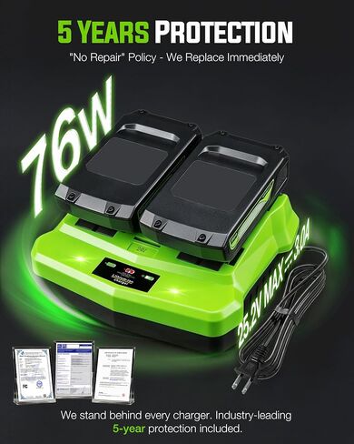 Replacement for Greenworks 24V Battery Charger, Dual Port 3.0A Rapid Charge for Greenworks 24V Battery in Kuwait