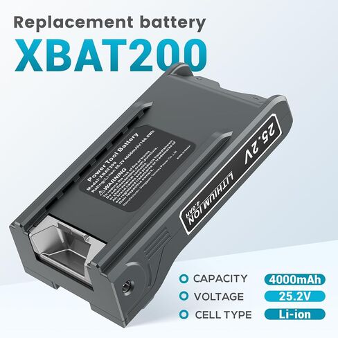 XBAT200 25.2V 4000mAh Battery Replacement for Shark 25.2V XBA-T200 Compatible with Shark ION Rocket IONFlex ION F80 IONFlex 2X IF200 IF250 IR70 IF130 IF260 Cordless Power Tool in Kuwait