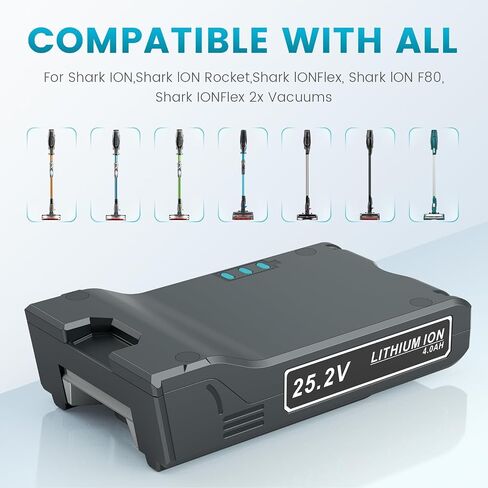 XBAT200 25.2V 4000mAh Battery Replacement for Shark 25.2V XBA-T200 Compatible with Shark ION Rocket IONFlex ION F80 IONFlex 2X IF200 IF250 IR70 IF130 IF260 Cordless Power Tool in Kuwait