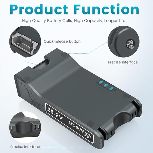 XBAT200 25.2V 4000mAh Battery Replacement for Shark 25.2V XBA-T200 Compatible with Shark ION Rocket IONFlex ION F80 IONFlex 2X IF200 IF250 IR70 IF130 IF260 Cordless Power Tool in Kuwait