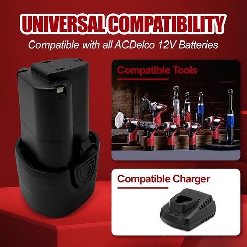 12V 3.5Ah Li-ion Replacement Battery for ACDelco G12 Series, Compatible with AB1225LA AB1207LA, Fit Cordless Ratchet & Impact Wrench (ARW1210, ARW1209, ARI12105, ARI12104, etc.) in Kuwait
