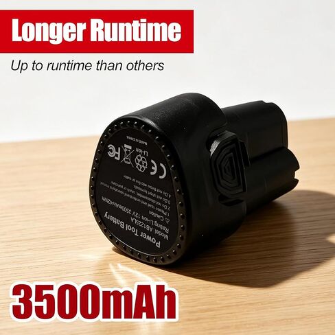 12V 3.5Ah Li-ion Replacement Battery for ACDelco G12 Series, Compatible with AB1225LA AB1207LA, Fit Cordless Ratchet & Impact Wrench (ARW1210, ARW1209, ARI12105, ARI12104, etc.) in Kuwait