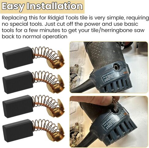 089006017092 Carbon Brushes for Power Tools, for Ridgid Ryobi Tile/Miter Saw Motor Brush R4040 TS1345 TS1344, Carbon Motor Brush - 4 Pack in Kuwait