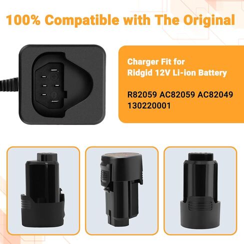 Shentec 12V Li-ion Battery Charger Compatible with Ridgid 12V R82059 | AC82059 AC82049 130220001 Li-ion Battery in Kuwait