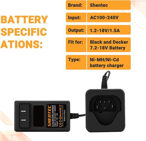 Shentec 12V Li-ion Battery Charger Compatible with Ridgid 12V R82059 | AC82059 AC82049 130220001 Li-ion Battery in Kuwait