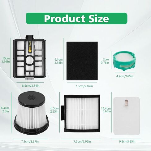 IW3511 IW1111 HEPA Filters Replacement Parts For Shark IW3511 Detect Pro Lightweight Cordless Stick Vacuum Cleaner For Shark Detect Pro Auto-Empty System Attachment Washable Kits(2 sets) in Kuwait