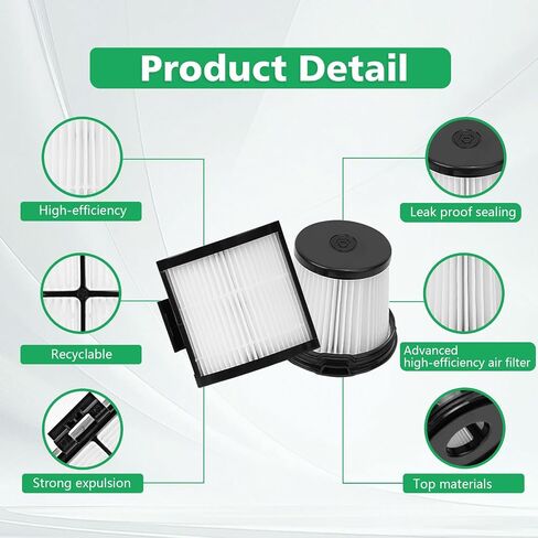 IW3511 IW1111 HEPA Filters Replacement Parts For Shark IW3511 Detect Pro Lightweight Cordless Stick Vacuum Cleaner For Shark Detect Pro Auto-Empty System Attachment Washable Kits(2 sets) in Kuwait