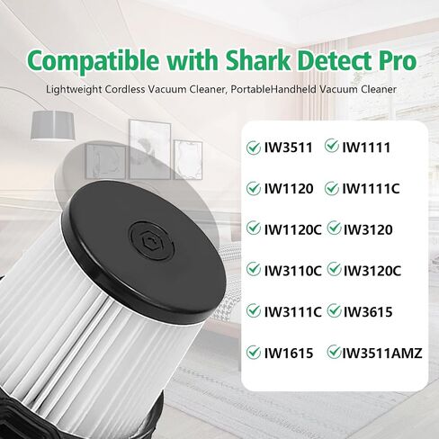 IW3511 IW1111 HEPA Filters Replacement Parts For Shark IW3511 Detect Pro Lightweight Cordless Stick Vacuum Cleaner For Shark Detect Pro Auto-Empty System Attachment Washable Kits(2 sets) in Kuwait