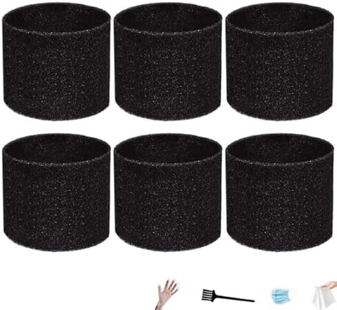 6 Pack 90585 Foam Sleeve Filter VF2001, Compatible with Shop-Vac, Vacmaster & Genie 5-16 Gallon Wet Dry Vacuum, Replace 9058500 Type R in Kuwait