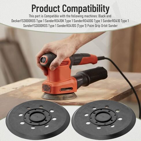 2 Pcs 587295-01 Sander Platen Compatible with Black & Decker FS3000ROS RO400G RO410 RO410K RO410KLW RO410S Sander Replace 58729501 in Kuwait