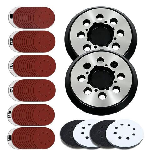 2 Pcs DWE64233 N329079 Metal-Backing Sander Pad Kit Compatible with DeWalt | Fit for 5''8 Hole DWE6423/DWE6421/DCW210B, Includes 4 Foam Pads&72 Sanding Discs, 80/120/180/240/320/400 grit in Kuwait
