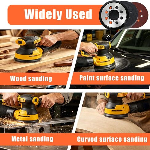 2 Pcs DWE64233 N329079 Metal-Backing Sander Pad Kit Compatible with DeWalt | Fit for 5''8 Hole DWE6423/DWE6421/DCW210B, Includes 4 Foam Pads&72 Sanding Discs, 80/120/180/240/320/400 grit in Kuwait