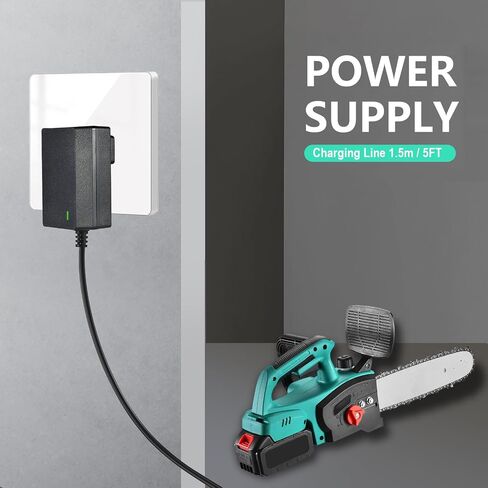 21V 1A Lithium Battery Charger for Mini Chainsaw, Power Tools Lithium Battery Charger Compatible with Aker/Saker/Seyvum/O-Conn/Jujubean/DINSHARE/VTEK,20V/21V Chainsaw Battery in Kuwait