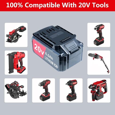 DTK Battery Replacement for Hyper Tough 20V 6000mAh Cordless Power Tool 1 Pack in Kuwait