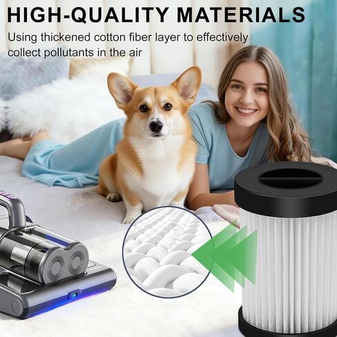 Mattress Vacuum Replacement Filter Compatible with FEPPO Mattress Vacuum Cleaner(LW-P1012).HEAP Filter-4Pack in Kuwait