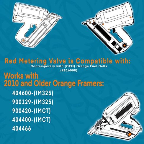 New Replacement Red Metering Valve and Fuel Stem Kit 902272R 401340 Compatible with Paslode Pre-2010 Cordless Framing Tools (Fits IM325 IMCT) in Kuwait