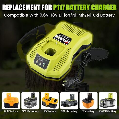 Ferryboat 2Packs 3.5Ah P102 Replacement for Ryobi 18V Battery with P117 Battery Charger Compatible with Ryobi 12-18V P108 P103 P105 P107 P109 P104 Cordless Powers Tool in Kuwait